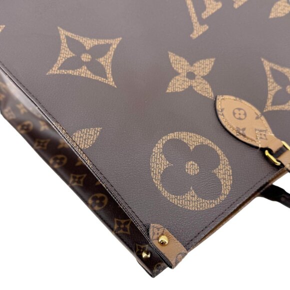 Louis Vuitton  Onthego GM Reverse Monogram Canvas Tote Bag Brown - Picture 8 of 16